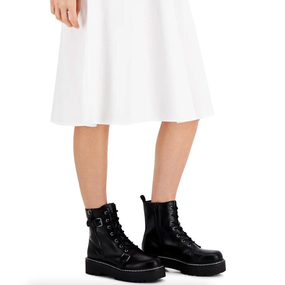 Wild Pair Arriele Lug Sole Side-Zip Booties